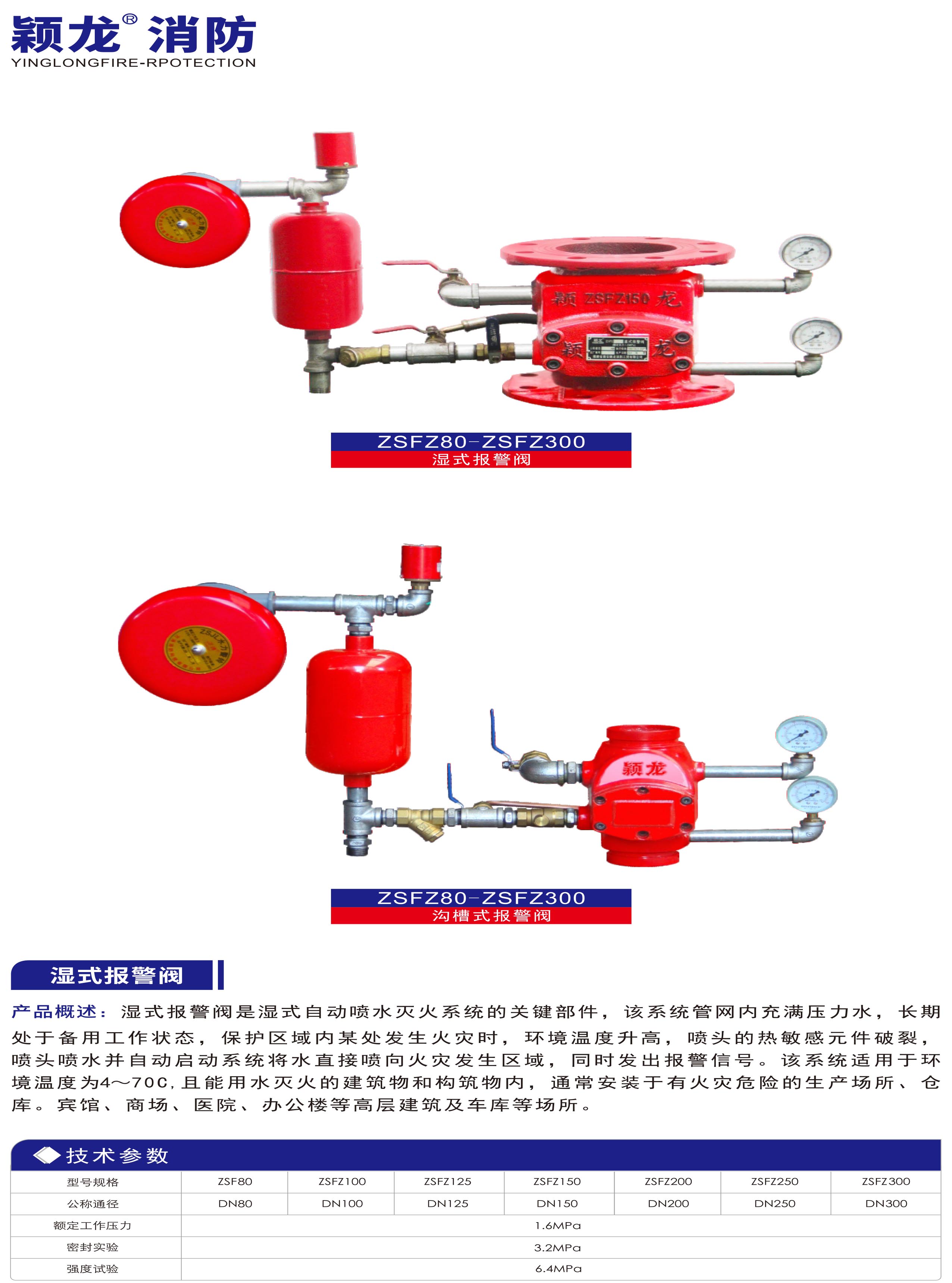 穎龍：濕式報警閥 