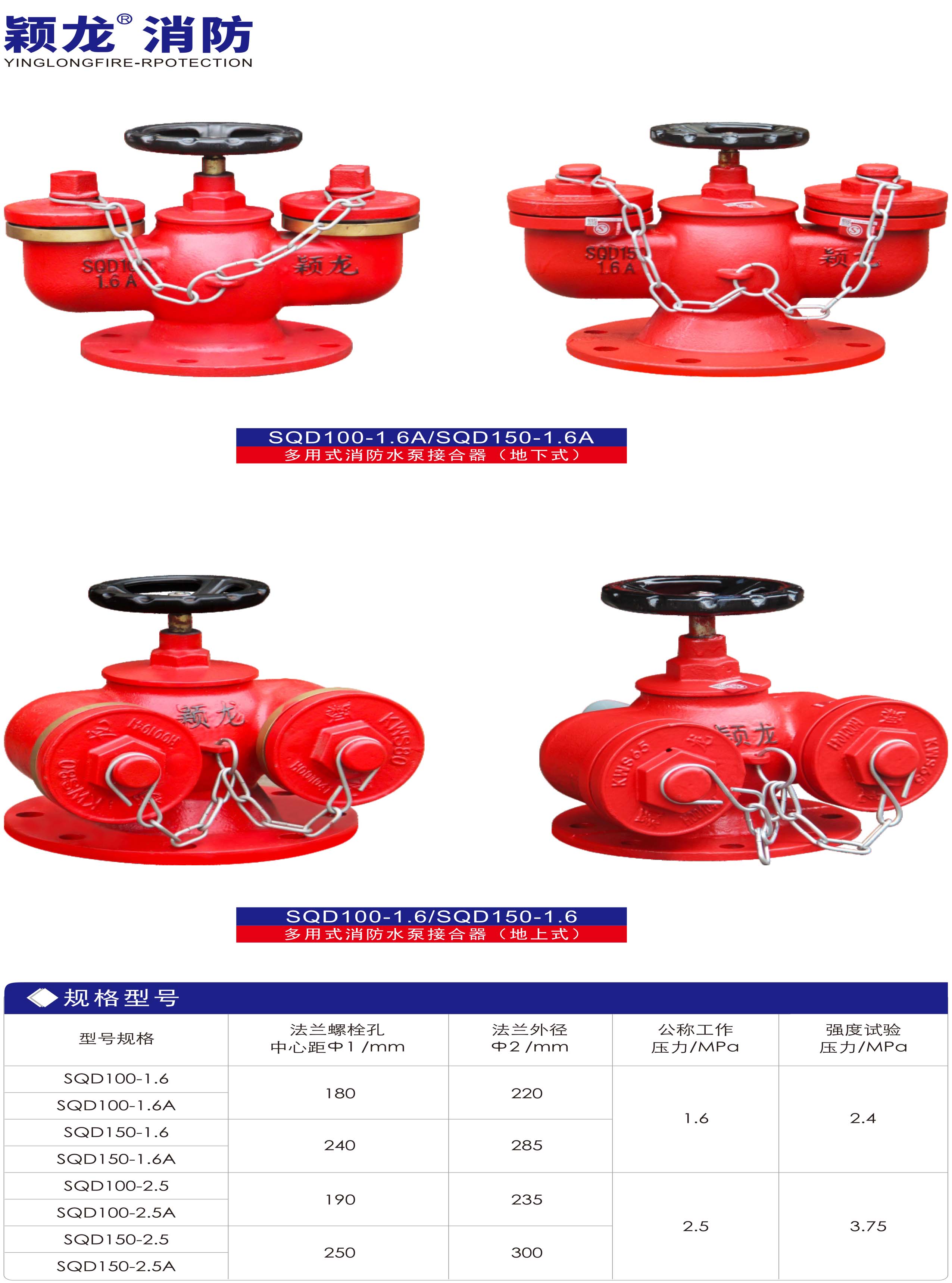 穎龍：水泵接合器系列 